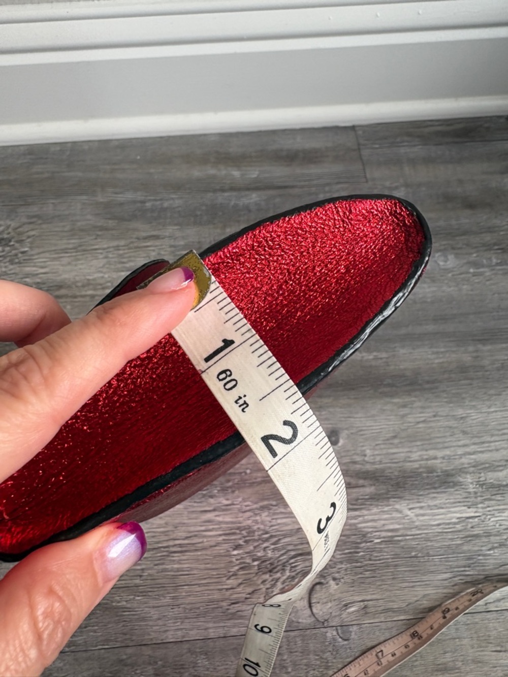 Luxury Handcrafted Metallic Red Leather Clutch - Picture 12 of 13